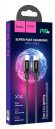 Кабель зарядки  Type-C - Lightninig  HOCO X14 PD  (1M, 3A) Нейлон (Черный) 