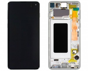 Дисплей для Samsung S10 (G973F) в сборе с рамкой (Белый) 100 Or 
