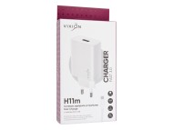СЗУ VIXION H11m Quick Charge 3.0 + Micro USB кабель 1m (1-USB) (белый) 