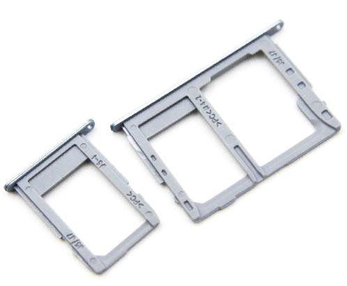 Контейнер SIM+MicroSD Samsung J530F/J730F (комплект 2 шт.) Серебро