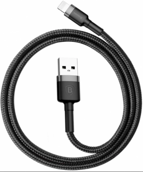 Кабель зарядки Baseus Cafule USB - Lightning (2.4A 1M) Серый