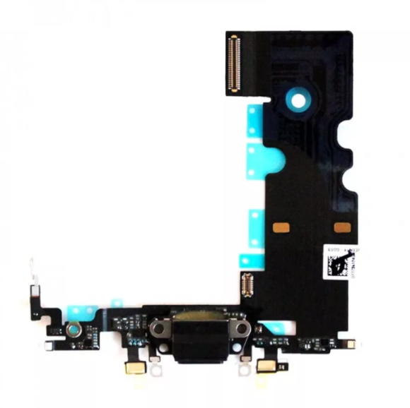 Шлейф для Apple iPhone 8 Plus на разъем зарядки/ микрофон Черный