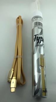 Кабель Type-C - Type-C Remax RC-046a (плоский) Золото