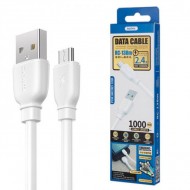 Кабель USB - MicroUSB Remax RC-138m (1м, 2.4 А) Белый Кабель USB - MicroUSB Remax RC-138m (1м, 2.4 А) Белый