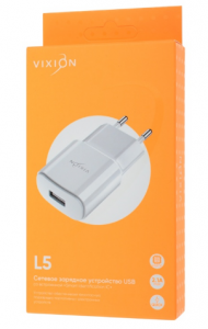 СЗУ (Зарядное устройство) VIXION L5 (1-USB/2.1A) СЗУ (Зарядное устройство) VIXION L5 (1-USB/2.1A)