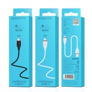 Кабель зарядки USB-Type-c Borofone BX17 Черный (1м, 3А) Кабель зарядки USB-Type-c Borofone BX17 Черный (1м, 3А)