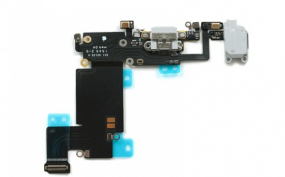 Шлейф для Apple iPhone 6 Plus на разъем зарядки/ разъем гарнитуры/ микрофон Серый