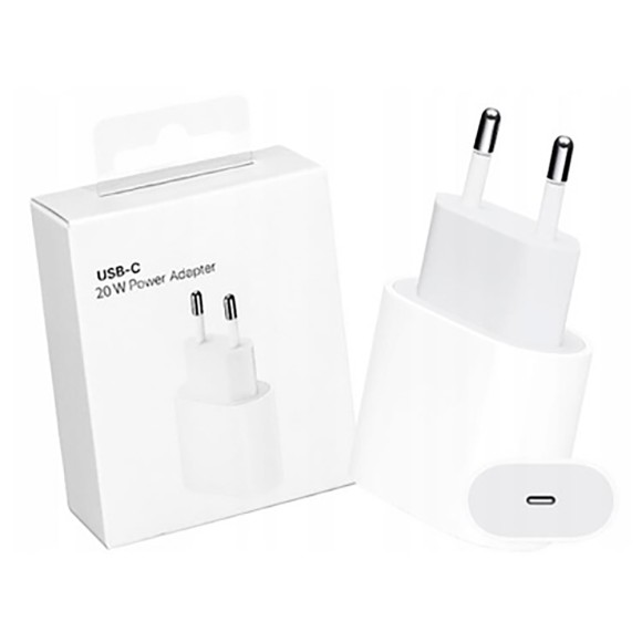Сетевое зарядное устройство (СЗУ) USB-C для iPhone  в упаковке Fast Charger 20W (белый) OR