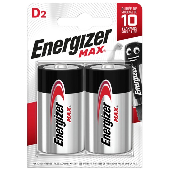 Батарейка Energizer MAX LR20 D (2 шт. в блистере)