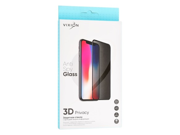 Защитное стекло 3D PRIVACY (Антишпион) для iPhone 7 Plus/8 Plus Черный - VIXION