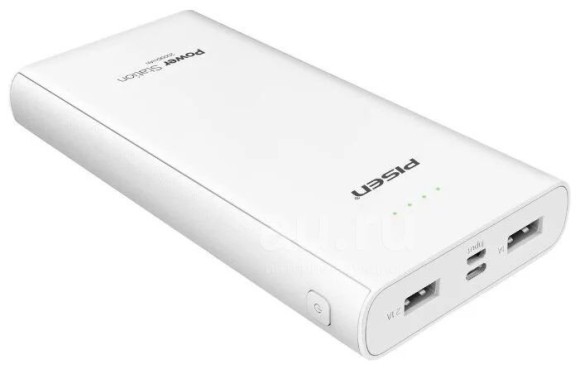 Внешний Аккумулятор (Power Bank) Pisen TS-D216 20000 mAh (5V - 2A, 2 USB) Черный