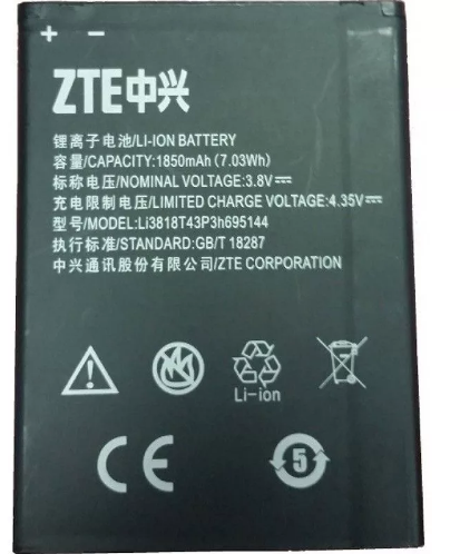Аккумулятор ZTE LI3818T43P3H695144 (V830W/G Lux/Kis 3 Max)
