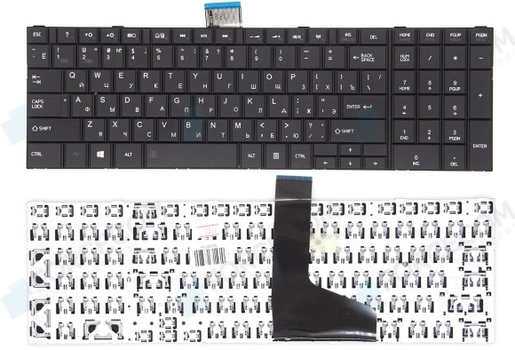 Клавиатура для ноутбука Toshiba C850 Черная