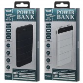 Внешний Аккумулятор (Power Bank) Remax RPP-139 10000 mAh (2A, 2USB, MicroUSB, Type-C) (белый/черный)