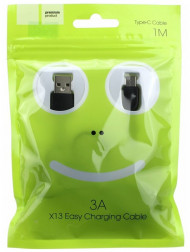 Кабель USB - Type-C Hoco X13 (1м, 3А) Чёрный