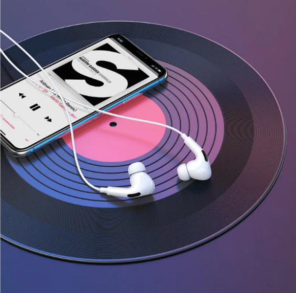 Наушники проводные для Iphone (Гарнитура) Borofone M30 Pro - Lightning Белый 