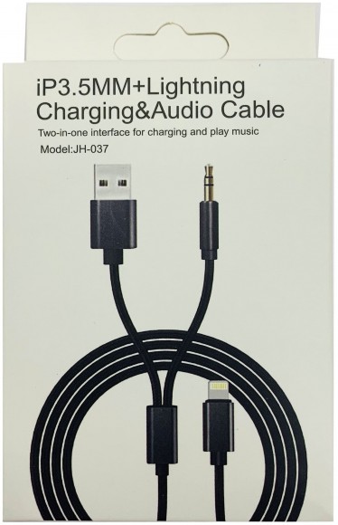 AUX 3.5m+lighting charging&audio cable