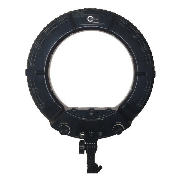 Кольцевая лампа ARO-22 профессиональная, белый свет (50 см) со штативом