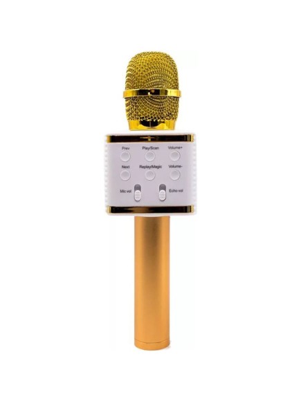 Беспроводной караоке-микрофон V7 желтый