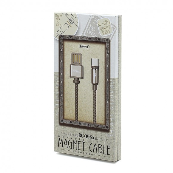 Магнитный кабель USB - Type-C Remax RC-095a чёрный