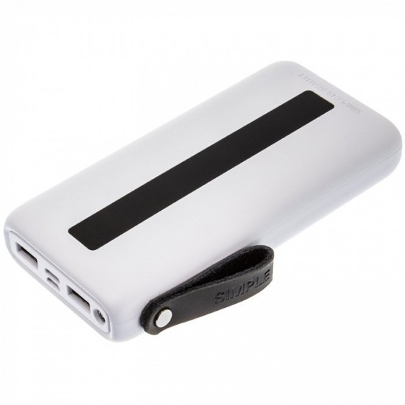 ЗУ Power Bank XO PR-103, 10000 mAh, 2A вх/вых, USBx2, дисплей, (белое/черный)