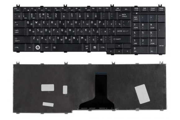 Клавиатура для ноутбука Toshiba C650 (матовая) Черная