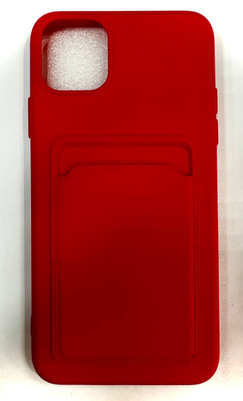 Чехол для iPhone 11 Pro MAX красный с картхолдером