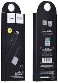 Кабель Hoco X5 (плоский) черный USB-Lighting