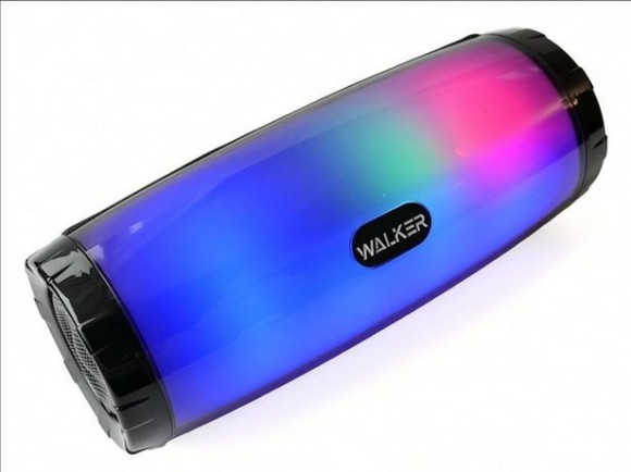 Колонка портативная беспроводная блютуз (Bluetooth) музыкальная Walker WSP-120 RGB 10Вт, BT/FM/TF/USB/AUX