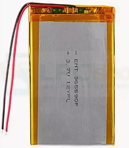 Универсальный аккумулятор 365590p 3,7v Li-Pol 2000 mAh (3.6*55*90 mm)