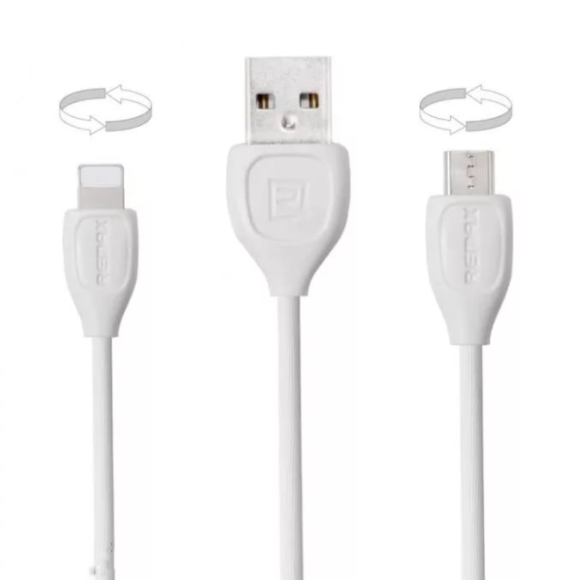 Кабель зарядки 2 в 1 [Lightning + MicroUSB] Remax RC-050t (2 м.) Белый