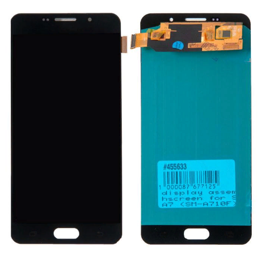 Дисплей для Samsung Galaxy A7 2016 (A710F) в сборе с тачскрином Черный - AMOLED с регулировкой подсветки