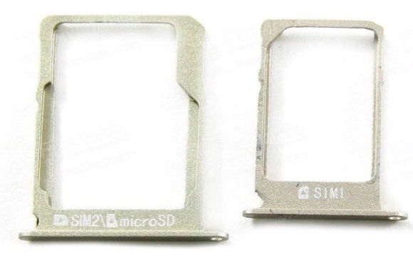 Контейнер SIM Samsung G920FD (S6 Duos) Золото