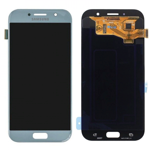 Дисплей для Samsung Galaxy A7 2017 (A720F) в сборе с тачскрином Голубой - AMOLED с регулировкой подсветки