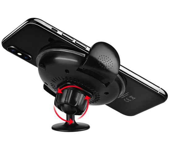  Характеристики:
Назначение: для автомобиля
Крепление: в дефлекор, на торпеду
Материал: АБС, ПК, сплав цинка
Вход: 5 В / 2 А, 9 В / 1,8 А (макс)
Беспроводной выход: 5 В - 9 В / 1,5 А (макс.)
Зарядное расстояние: 5 - 8 мм
Преобразование: не менее 72%
Совме