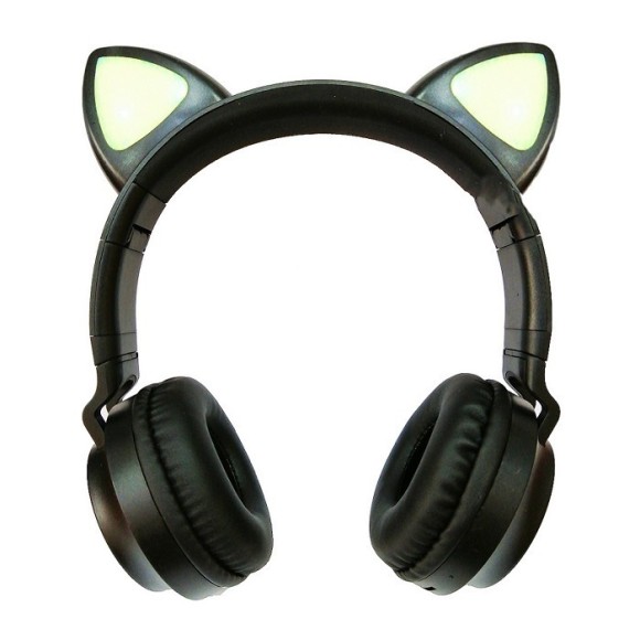 Bluetooth гарнитура Cat Ear JR-028 (с ушками) черная